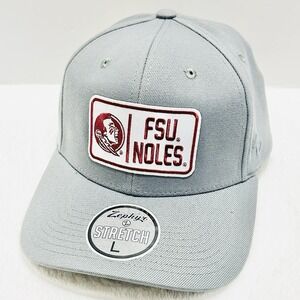 Zephyr Florida State Seminoles Noles Hat Cap Stretch Flex Large Gray NCAA‎